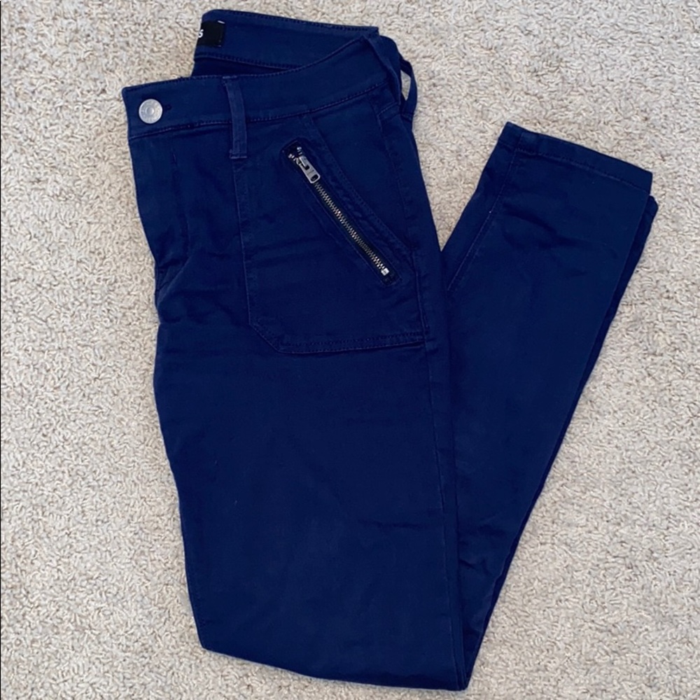 Express navy mid-rise jeans